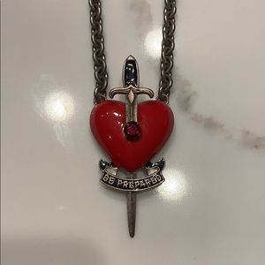 Tattoo Necklace Heart and Dagger